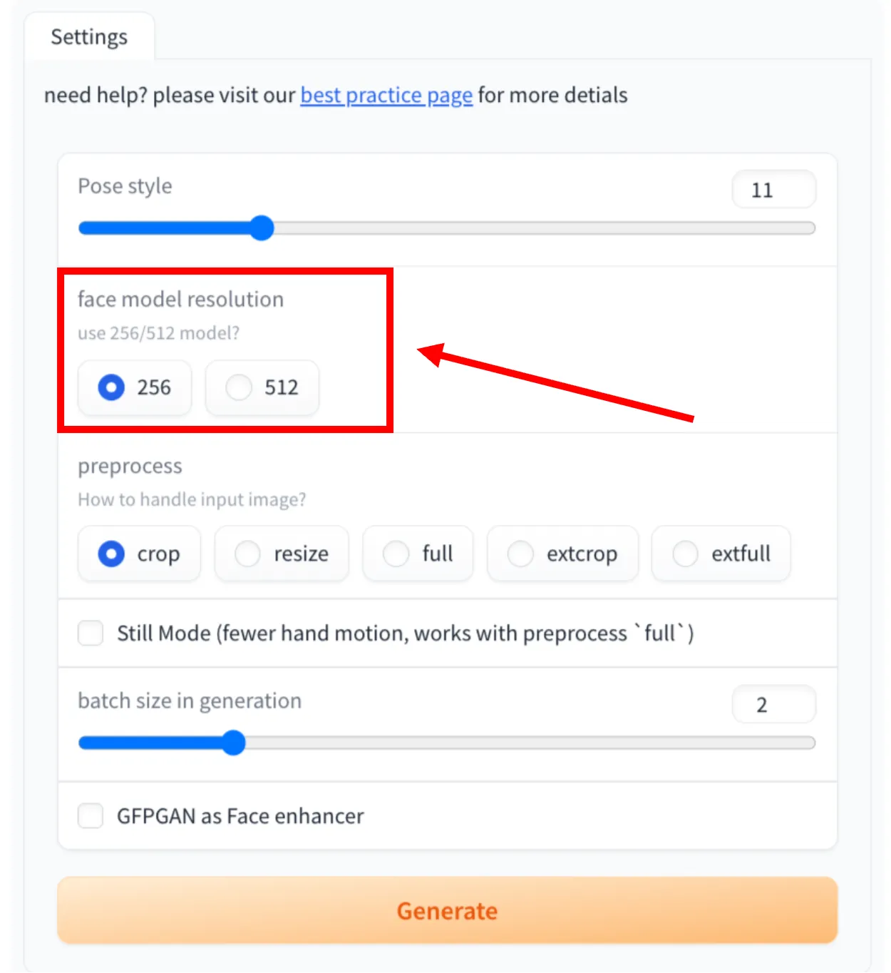 SadTalker Interface Preview
