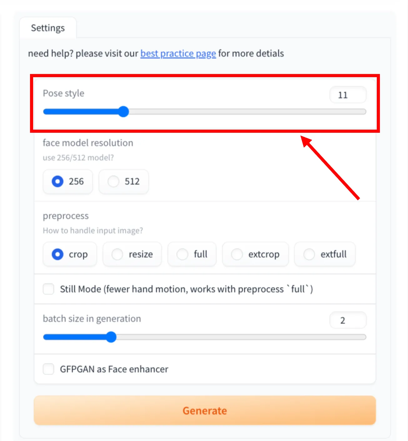 SadTalker Interface Preview