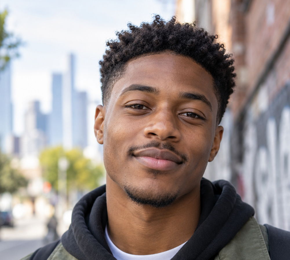 Input portrait for the male avatar animation